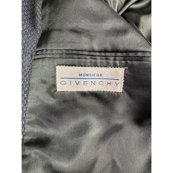 Givenchy Monsieur Men's Sport Coat Blazer Jacket Blue Long Sleeve Business - Picture 6 of 9